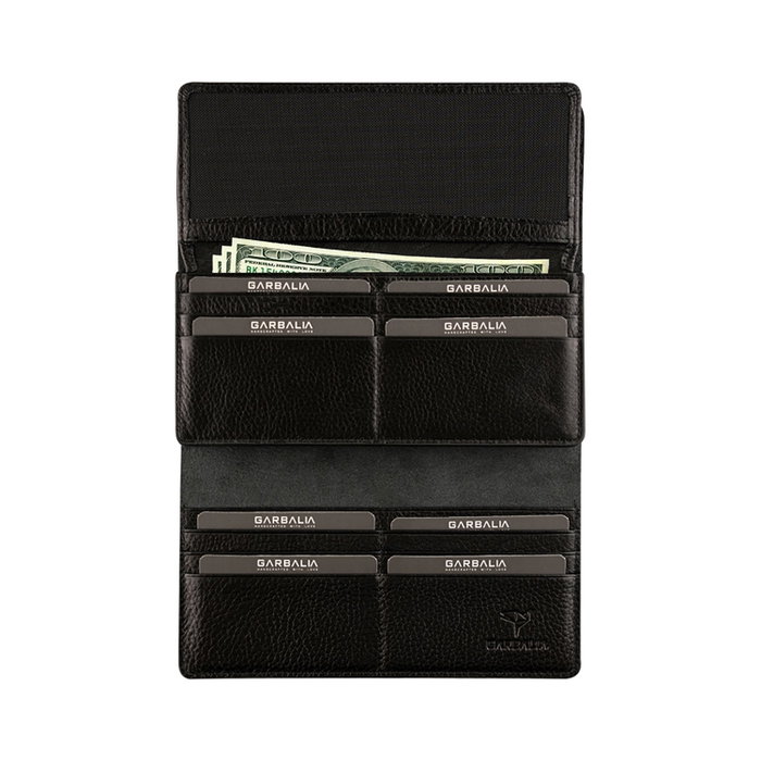 Zoozie Bags Paris Cartera de Mujer Negra Piel Auténtica 100% 19x3x10 cm